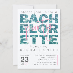 Fun Pool and Tropical Theme Bachelorette Party Kaart