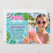Fun Pool Party Any Age Birthday Invitation (Devant)