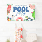 Fun Pool Party | Bannière d'anniversaire (En situation)