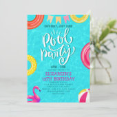 Fun Pool Party Birthday Invitation – Summer Splash (Debout devant)