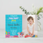  Fun Pool Party-uitnodigingen voor kinderen Kaart (Staand voorkant)