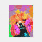 Fun Pop Art Speelgoed Poodle Fleece Deken (Voorkant)