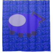 Fun Popcorn Anime Blue Spacilier Douche rideau (Devant)