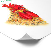 Fun Poster voor afspeelcursief station - Jouw teks (Hoek)