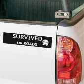 Fun Pothole Bumper Sticker SURVIVED UK ROADS 2026 (Sur camion)