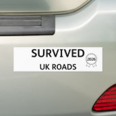 Fun Pothole Bumper Sticker SURVIVED UK ROADS 2026 (En voiture)