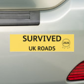 Fun Pothole Bumper Sticker SURVIVED UK ROADS 2026 (En voiture)