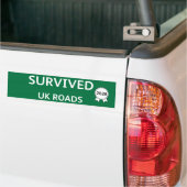 Fun Pothole Bumper Sticker SURVIVED UK ROADS 2026 (Sur camion)