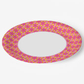 Fun Prints Gold Pink Dinnerware Papieren Bordje (Gekanteld)
