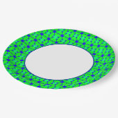 Fun Prints Navy Green Dinnerware Papieren Bordje (Gekanteld)