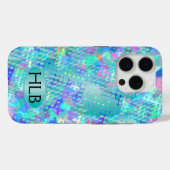 Fun Psychedelic Blues met een Splatter van Blauwe  Case-Mate iPhone Case (Achterkant (horizontaal))