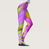 Fun Psychedelic Colorful Furry Pattern Leggings (Rechts)