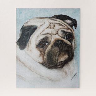 Fun Pug Puppy Legpuzzel