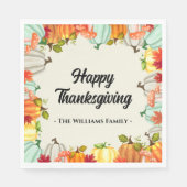 Fun Pumpkin Thanksgiving Dinner Napkins Servet (Voorkant)