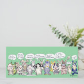 Fun Pun Bunnies Bedankt Custom Flat Kaart (Staand voorkant)
