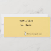 Fun Pun Bunnies Bedankt Custom Flat Kaart (Achterkant)