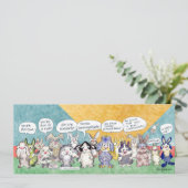 Fun Pun Bunnies Easter Custom Flat Kaart (Staand voorkant)