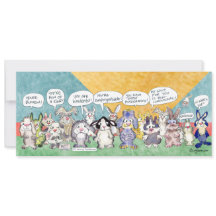 Fun Pun Bunnies Easter Custom Flat Kaart