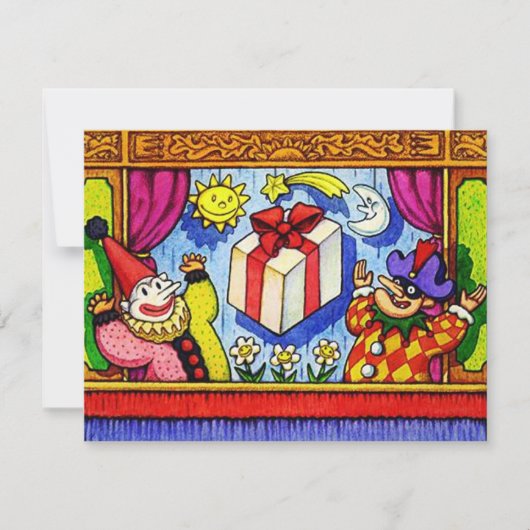 FUN PUPPET PARTY THÈME ANNIVERSAIRE INVITATION INV (Devant)