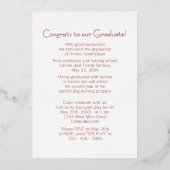 Fun Puppy School Gold Foil Afstuderen Aankondiging (Achterkant)