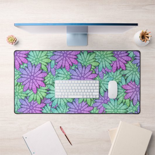 Fun Purple et Fleurs vertes (Bureau 1)