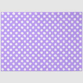 Fun Purple With Irregular White Polka Dots Tissuepapier