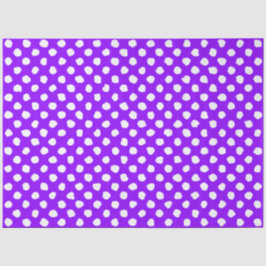 Fun Purple With Irregular White Polka Dots Tissuepapier