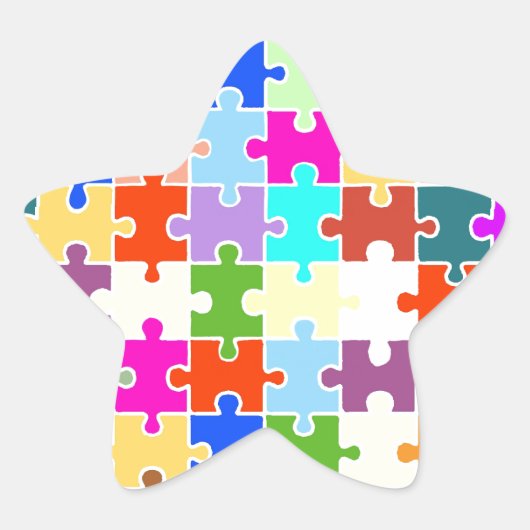 Fun Puzzle Ster Sticker (Voorkant)