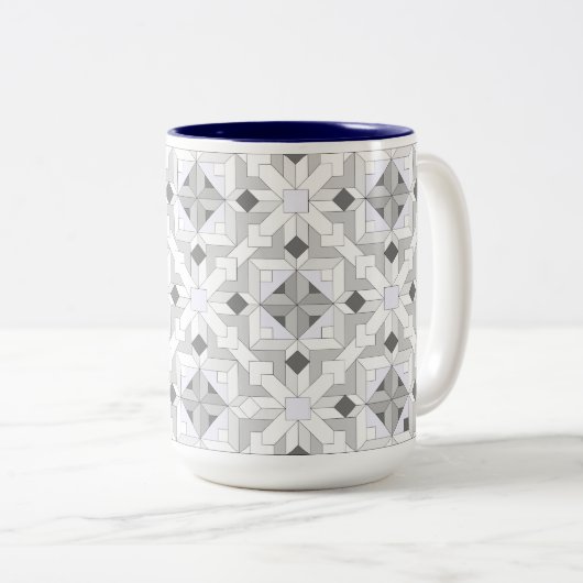 Fun Quilt 2 - Patterned Coffee Mok (Voorkant rechts)