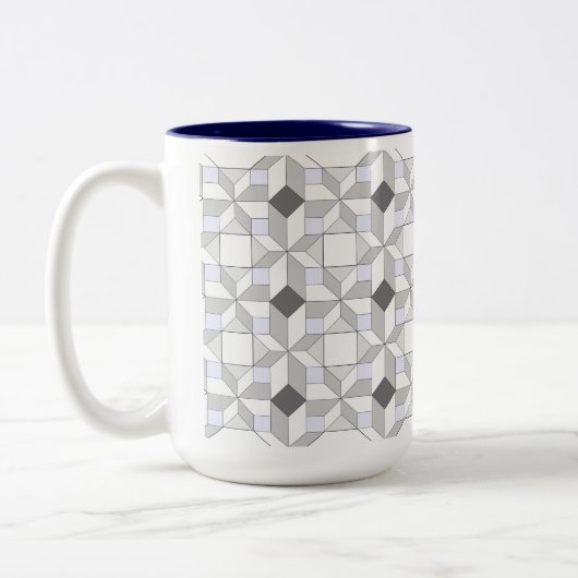 Fun Quilt Pattern Coffee Mok (Links)