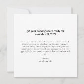 Fun Quirky Design Enregistrer la carte Mariage Dat (Dos)