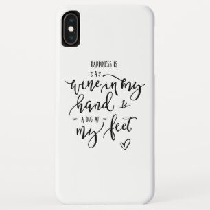 Fun Quote Dog Peron Wine Lover Handbriefing iPhone XS Max Hoesje
