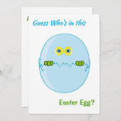Fun Raad wie er in deze paaseienAlien zit Feestdagenkaart (Voorkant / Achterkant)