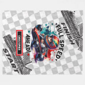 Fun Racing Blanket Formula 1 Boy Verjaardag Fleece Deken (Voorkant (Horizontaal))