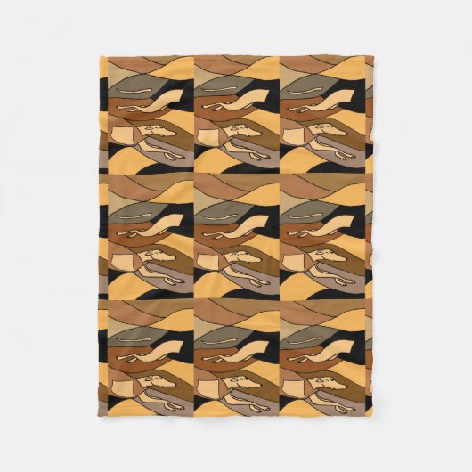 Fun Racing Greyhound Abstracte Fleece Blanket Deken (Voorkant)