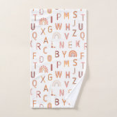 Fun Rainbow Alphabet Pattern Bad Handdoek (Handdoek)