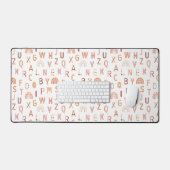 Fun Rainbow Alphabet Pattern Bureaumat (Keyboard & Muis)