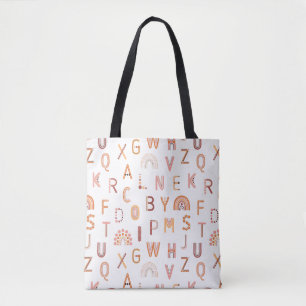 Fun Rainbow Alphabet Pattern Draagtas