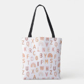 Fun Rainbow Alphabet Pattern Draagtas (Achterkant)