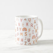 Fun Rainbow Alphabet Pattern Koffiemok (Voorkant rechts)