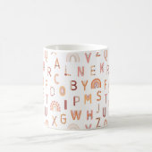 Fun Rainbow Alphabet Pattern Koffiemok (Center)