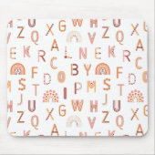 Fun Rainbow Alphabet Pattern Muismat (Voorkant)