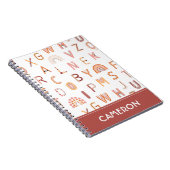 Fun Rainbow Alphabet Pattern Notitieboek (Rechterzijde)