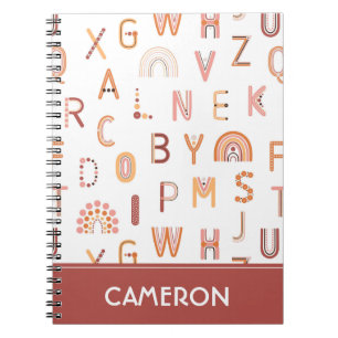 Fun Rainbow Alphabet Pattern Notitieboek