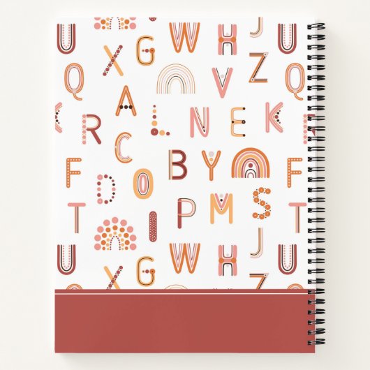 Fun Rainbow Alphabet Pattern Notitieboek (Achterkant)