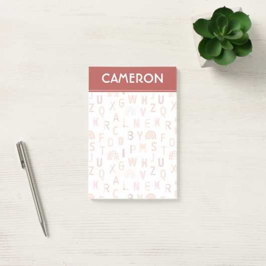 Fun Rainbow Alphabet Pattern Post-it® Notes (Kantoor)