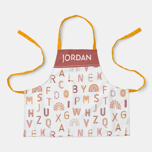Fun Rainbow Alphabet Pattern Schort (Voorkant)