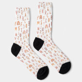 Fun Rainbow Alphabet Pattern Sokken (Rechts)