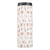 Fun Rainbow Alphabet Pattern Thermosbeker (Achterkant)