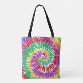 Fun Rainbow Colors Retro Tie Dye Sac fourre-tout (Dos)